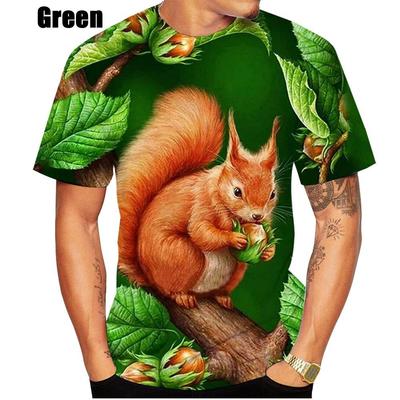 Футболка мужская повседневная с принтом «Белка» на 3D-принте, модные мужские футболки