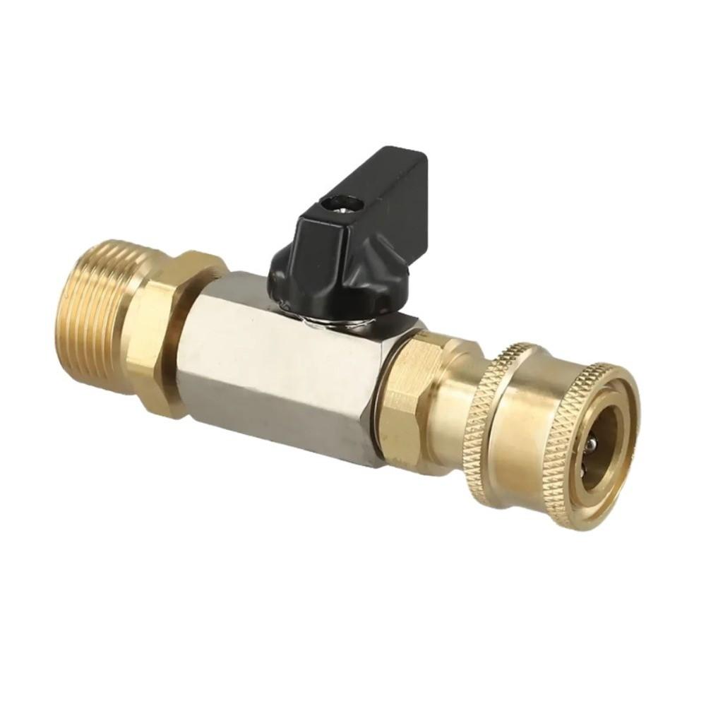 1/4" Quick Connector Power Washer Hose Switch Brass Ball Valve Hose Switch Gardening