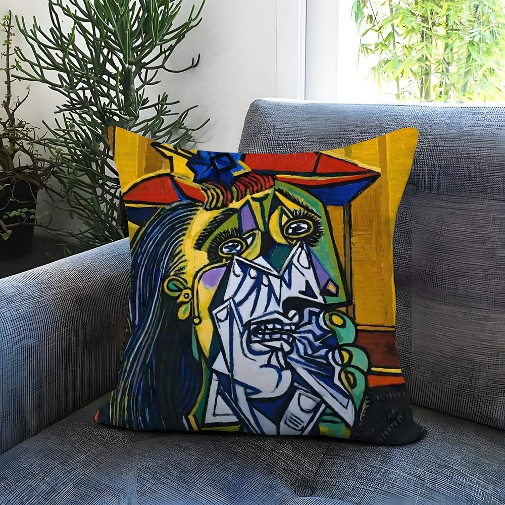 P-Picasso Арт Наволочка Удобная Двусторонняя Наволочка Идеально для Автомобиля Дивана Спальни и Не Только
