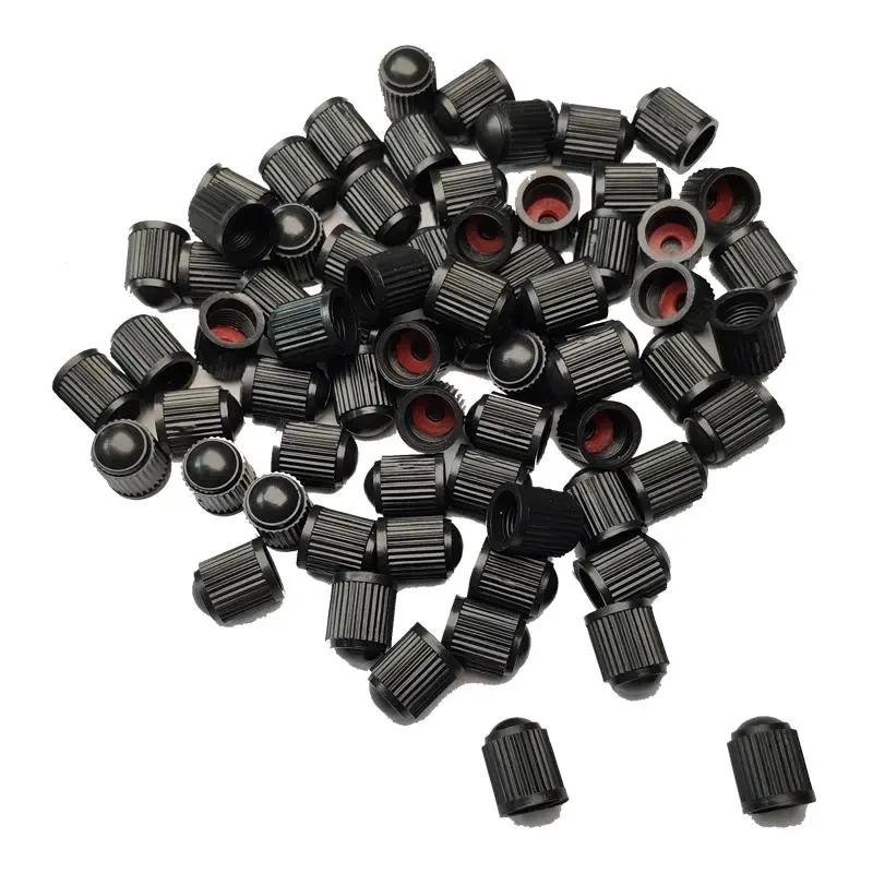 Tyre Valve Caps Plastic Tyre Wheel Stem Air Valve Cap Rubber Ring Covers Auto Truck Bike MTB Dust Dustproof Caps