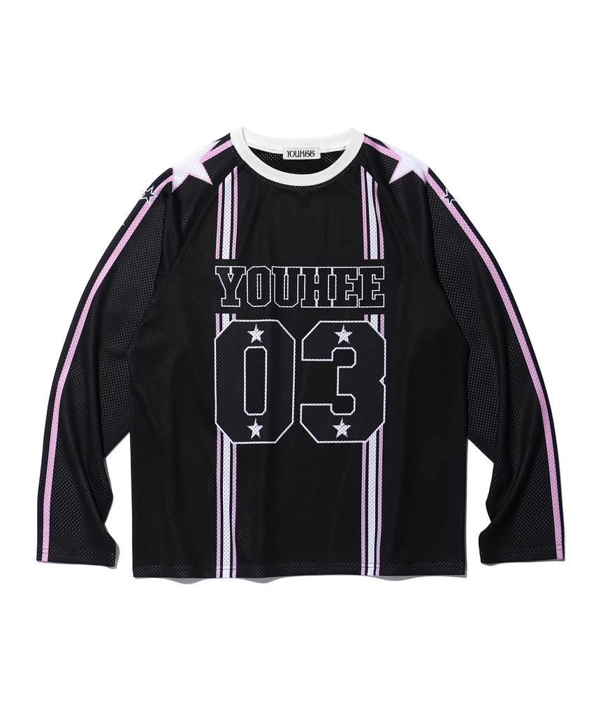 YOUHEE Youhee Mesh Long Sleeve Black