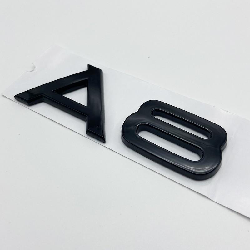2026 3D 2.4 3.6 4.2 Car Trunk ABS Badge Emblem For Car Rear Tailgate Fender Door Adhesive Badge for 4YGYE A4 A5 A6 A7 A8 Q3 Q5 Q7