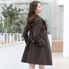 Women's Mid-length Trench Coat Female Spring and Autumn Korean Style Double-breasted Slim Fit Overoat for Women