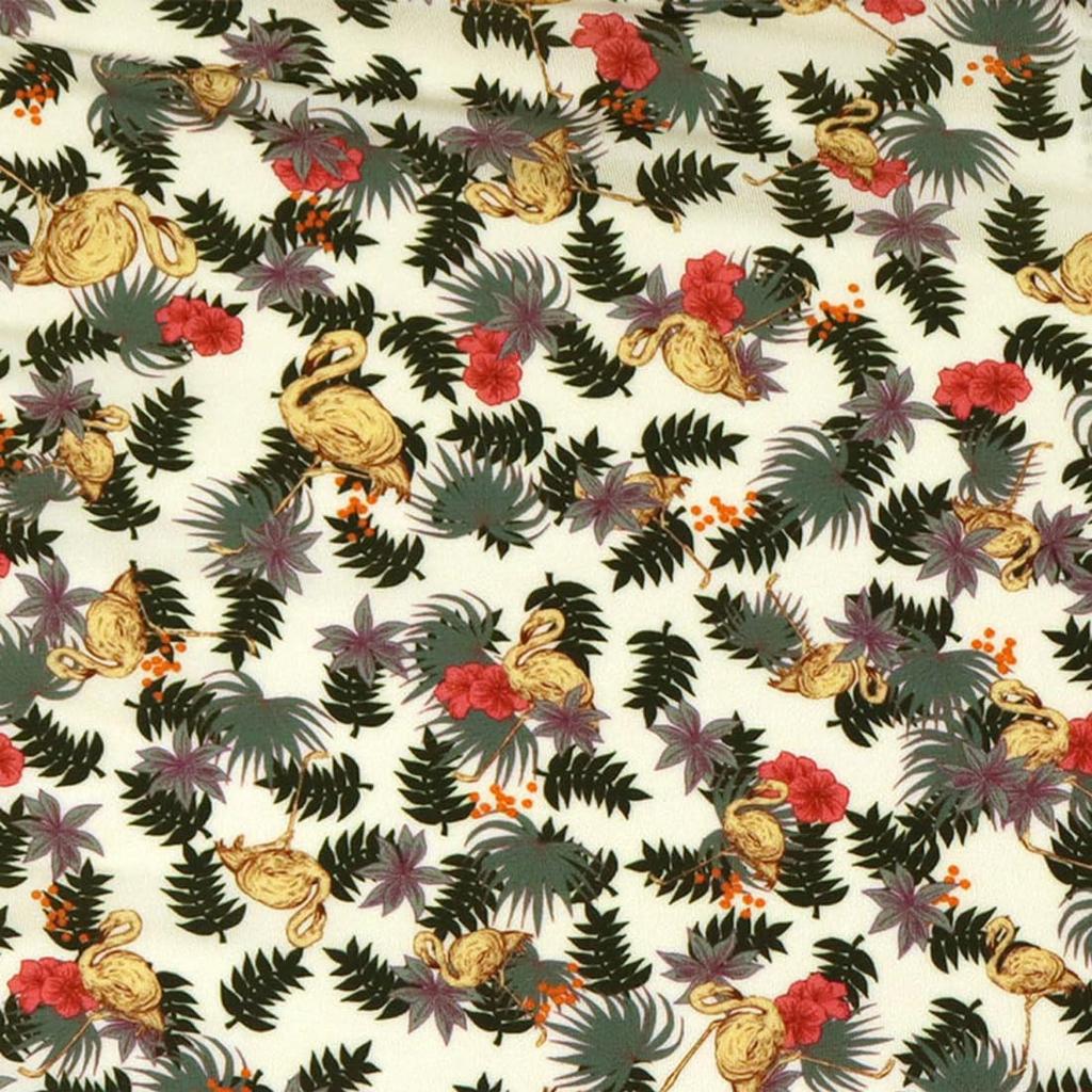 Grave Vault Розовый фламинго Боксеры спереди Сделано в размере M Мужские трусы, Шорты, Застежка, Нейлон, Япония, СЛОНОВАЯ КОСТЬ, (3052402)