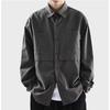 Spring and Autumn New Work Shirt Men's Long-sleeved Korean Version of the Trend of Loose Pocket Shirt Casual Versatile Shirt