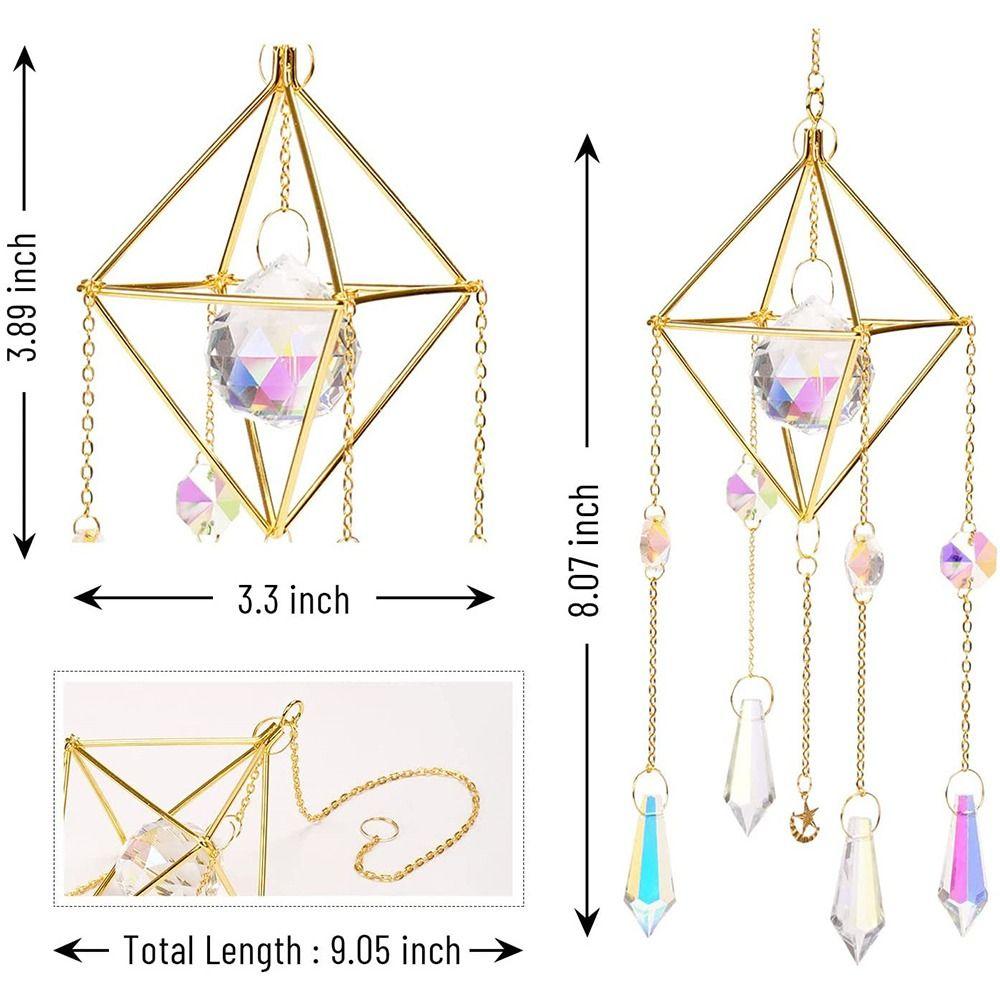 Ornaments Sunlight Refraction Hanging Wind Chime Rainbow Color Sun Catchers Crystal Prism Pendant