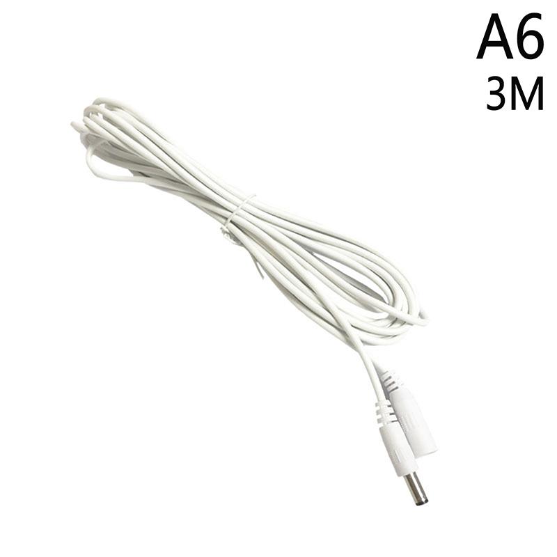Dc Power Extension Cable 12V White Cable Connector 1M 2M 3M Extender Cord 2.1X 5.5Mm Female To Male For Led Strip Camera