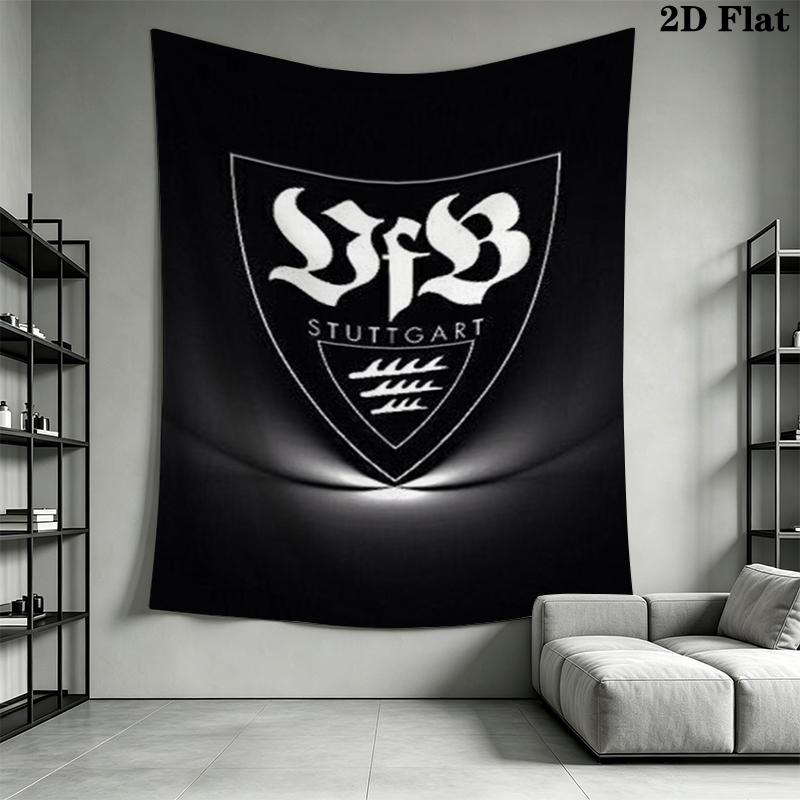 VfB Stuttgart Wall Tapestry Aesthetic Wall Hanging Printed Fabric Blanket Decorative Tapestries for Bedroom Living Room Home Decor