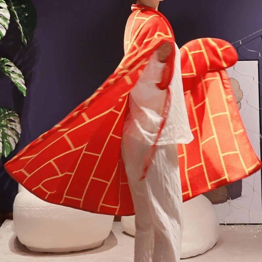 Portable Blanket Fun Pattern Tai Chi Nap Blanket Coral Fleece Warm Shawl Blanket Folding Cozy Air Conditioning Blanket Travel
