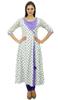 Women's White Kurti Angrakha Style Cotton Ladies Long Kurta Indian Ethnic