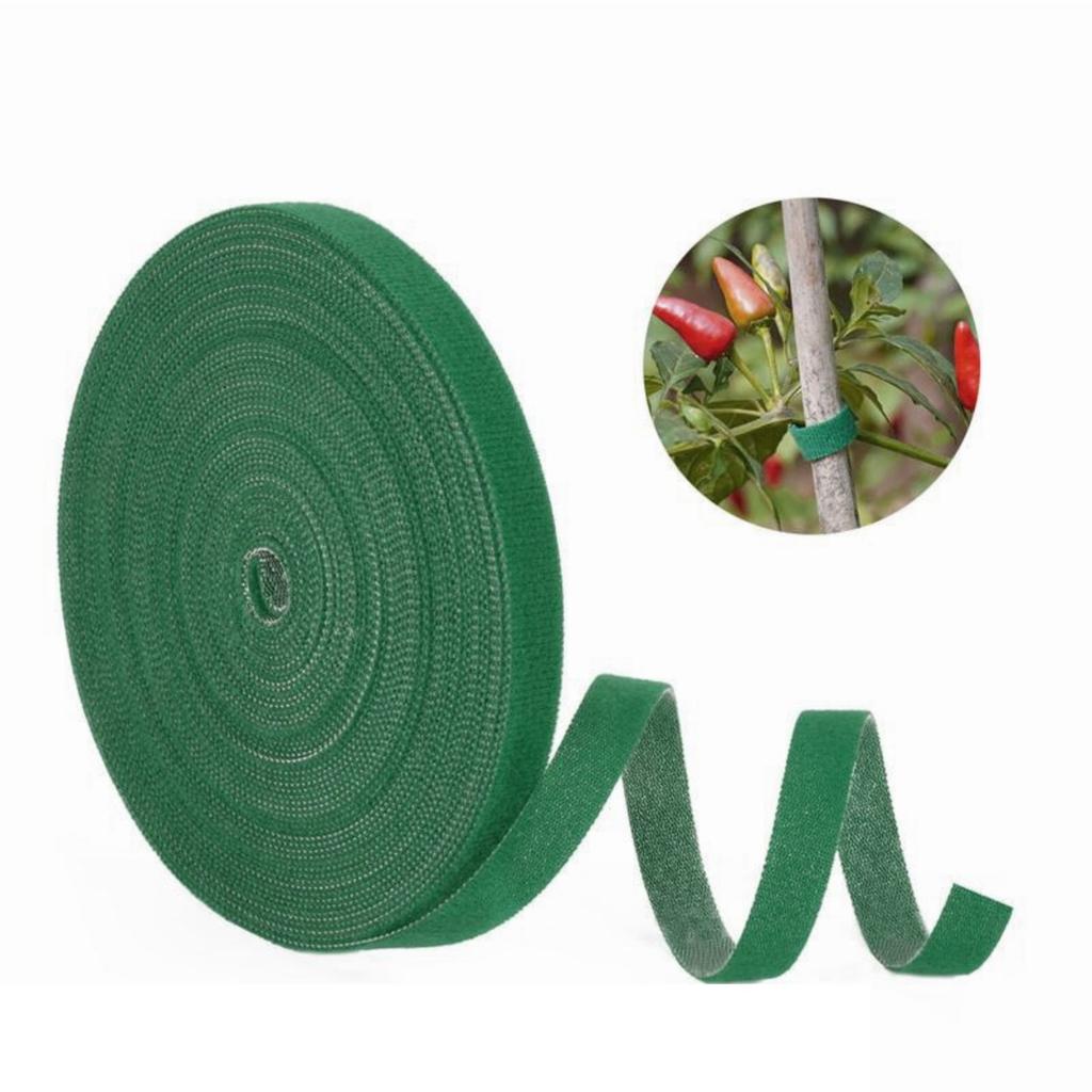 Green Plant Tie Wire Self-adhesive Plant Tie, Climbing Vine Flower Tie Fixed Rope Tie 10mm*2 Meters/roll 5pc
