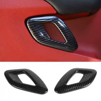 Накладка на ручку внутренней двери автомобиля для Dodge Challenger 2011-21 из углеродного волокна