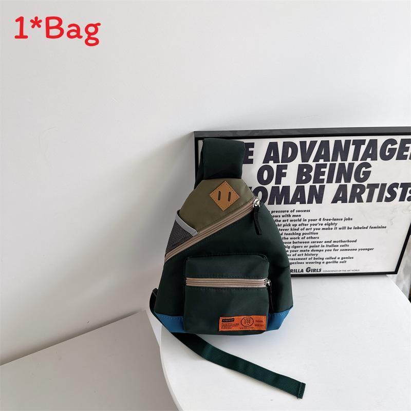 Модная детская наплечная сумка с дизайном в стиле колор-блок для повседневных школьных прогулок