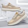 High Quality Men Casual Shoes Breathable Men Leather Sneakers Handmade Man Skateboard Shoes New Design Sport Flats Lace-Up Shoes