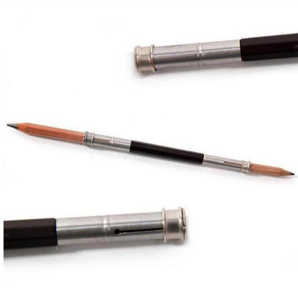 1 шт. Регулируемый удлинитель для карандашей, держатель для школы, офиса, эскизов, художественных принадлежностей, деликатный, двойной, 2 головки