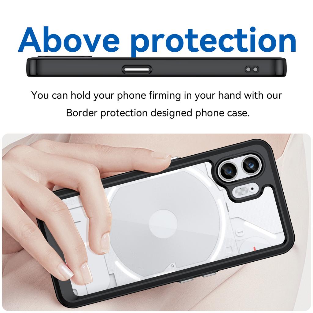 Прозрачный чехол для телефона Nothing Phone 2, чехол Nothing Phone 2, чехол Fundas, жесткий полупрозрачный противоударный бампер для телефона Nothing Phone 2