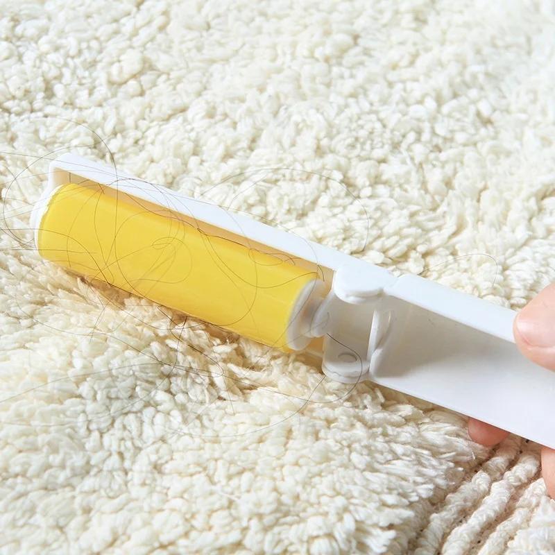Складная портативная мини-щетка-ролик из вискозы для одежды, удалитель пыли, палочка, моющаяся щетка, цвет случайный LS