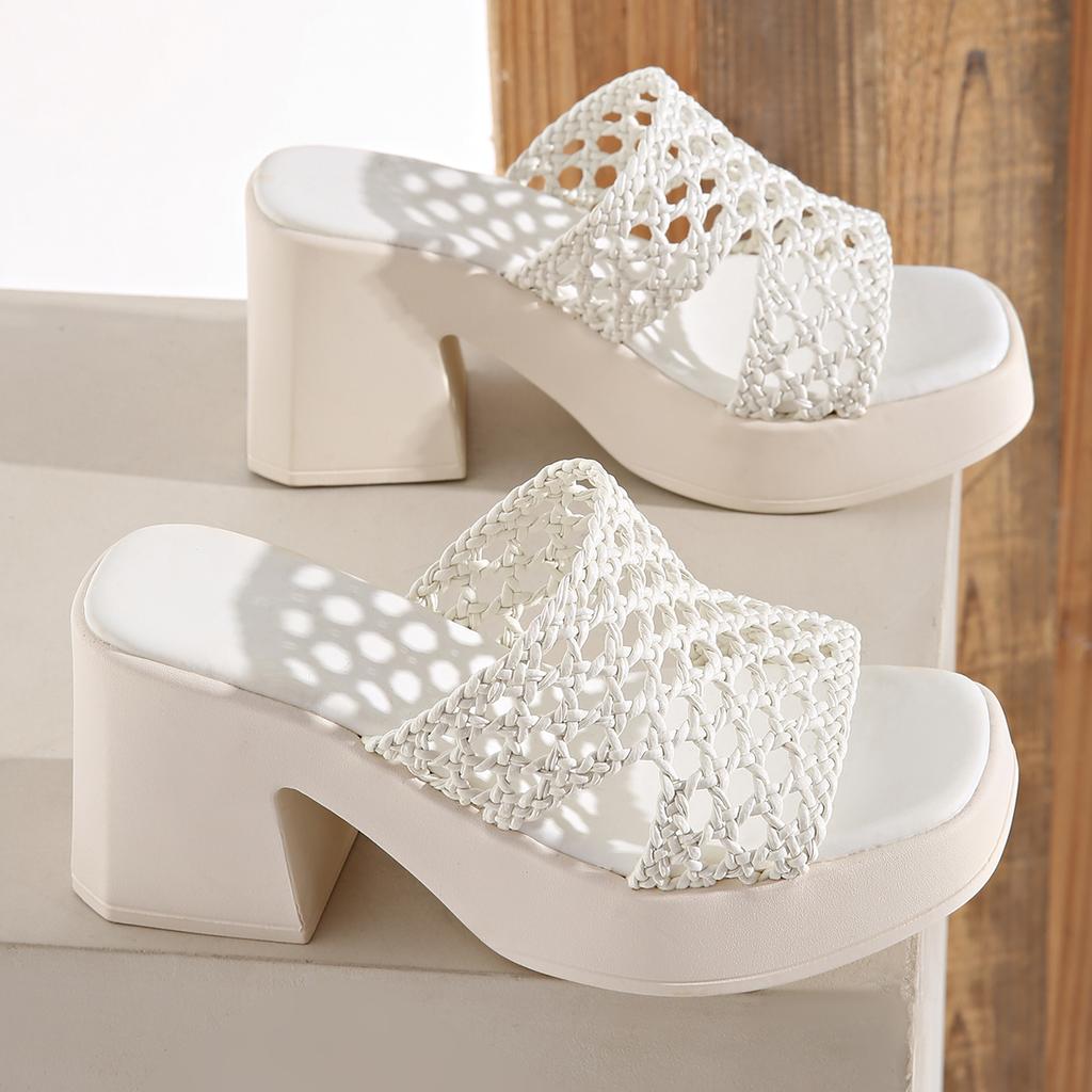 Fashion 2024 New Women Trend Walking Comfortable Shoes Summer Chunky High Heel Platform Open Toe Casual Fashion Sandals Shoes for Women