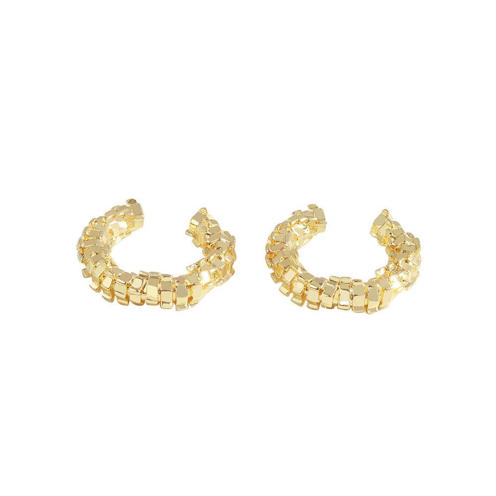 Minimalist C Shape Metal Ear Clip Women Temperament Geometric Irregular Earrings Fashion Jewelry Accessory