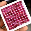 СЕРТИФИЦИРОВАННЫЙ GIR Круглый 6x6 мм Размер AA+ Качество 50 ШТ. Натуральный Красный Рубин Драгоценный Камень Партия