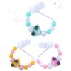 Baby Silicone Car Teething Soother Beads Dummy Clip Pacifier Chain Chew Toy