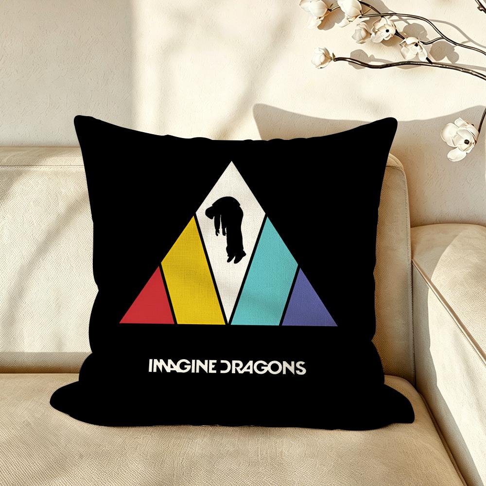 Band IImagineDDragons Cushion Cover Pillow Case Antidustmite Pillowcase Silky Short Plush Sofa Cushion Cover hot