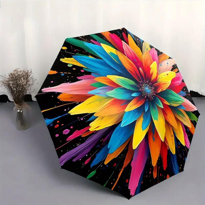 Automatic Open/Close Umbrella with a Single Button - Windproof Compact Folding Umbrella, Portable Foldable Design, Available i