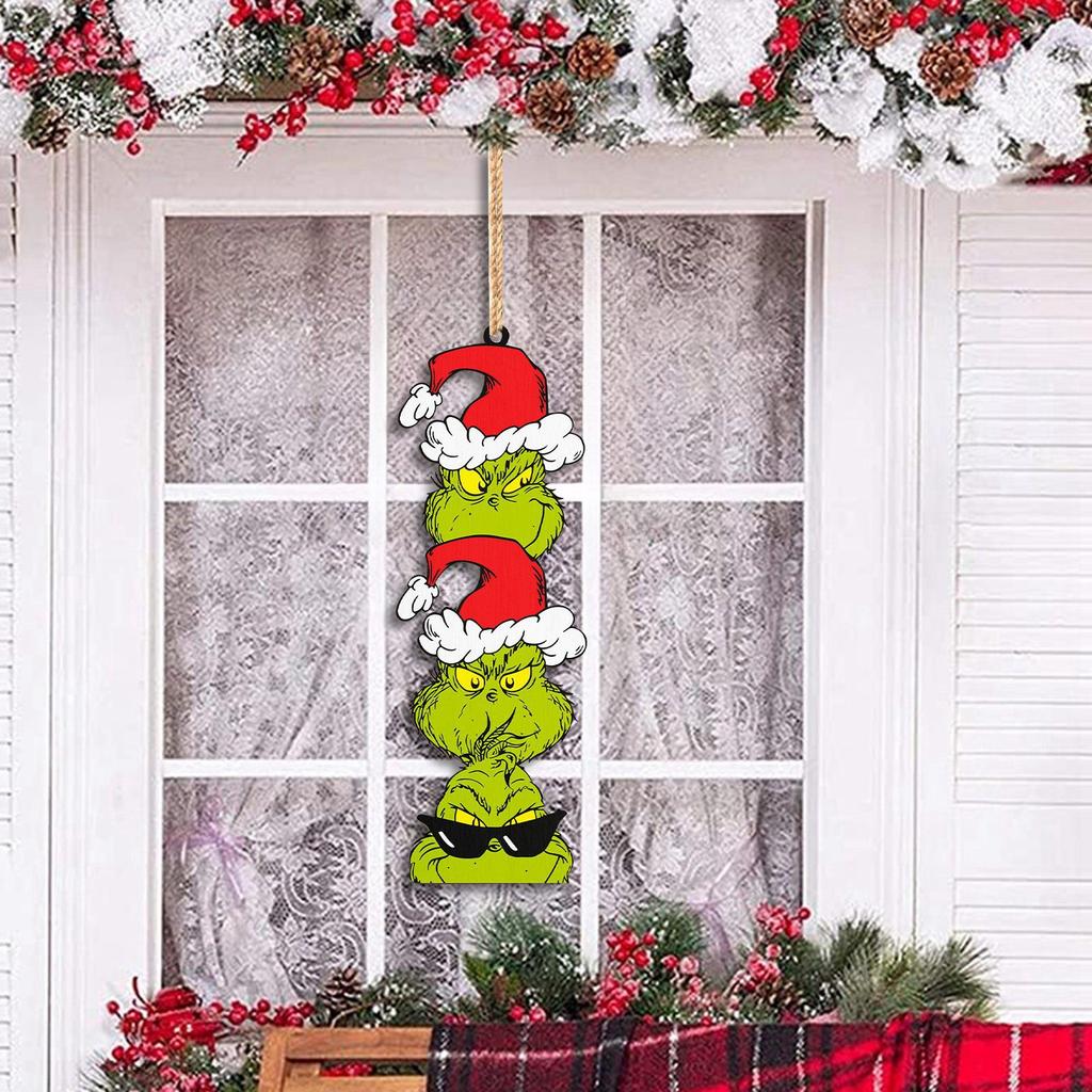 Christmas Decoration Door Sign Decoration Wooden Signs, Home Walls, Holiday Wooden Pendants, Wooden Hanging Boards