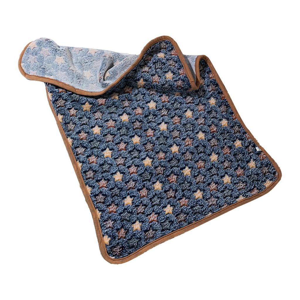 Теплый плед для питомца Осень Зима Принт Маленькие Звезды Пушистый Холодостойкий Плед для Собак Кошек для Щенков Собак Кошек Пурпурно-синий