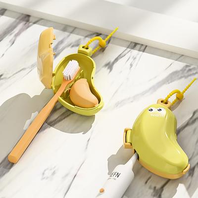 Крышка для зубной щетки в форме банана и дорожный футляр для зубной пасты, силиконовый пыленепроницаемый держатель, кемпинг, дом