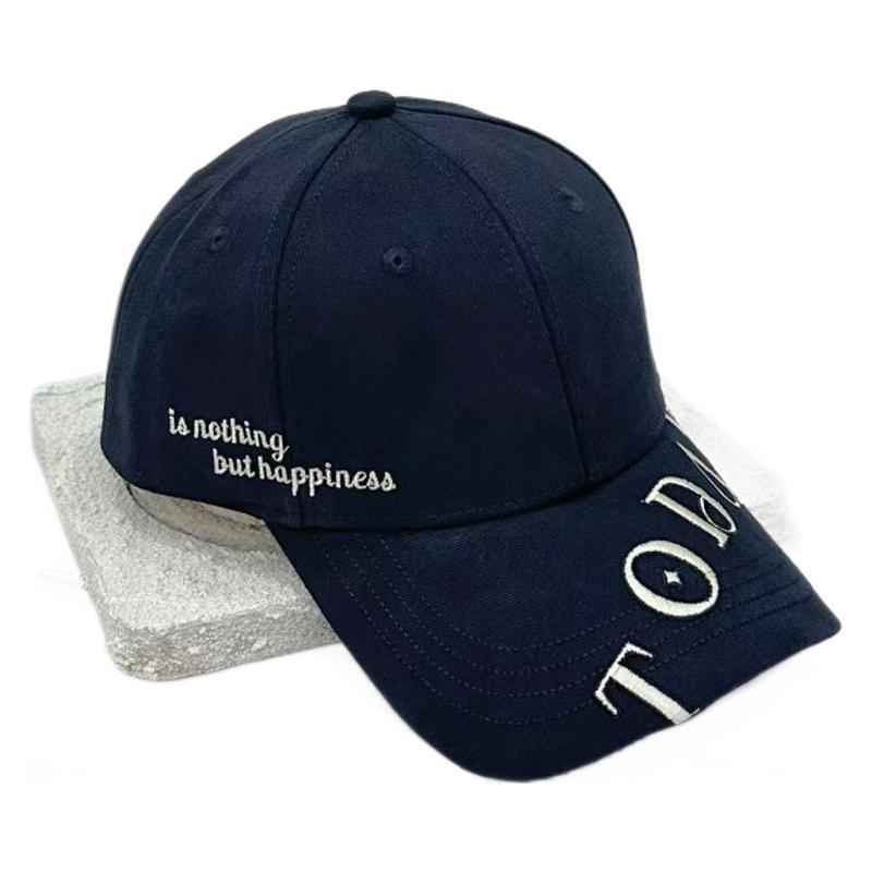 Stunning Summer Sunshade Essential Hat Women's Three-dimensional English Letter Embroidered Baseball Cap Wind Round Face Cap