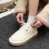 Lace-up Bread Shoes Thickened Warm Women's Winter 2025 New Velvet Cotton Shoes Casual Versatile Snow Boots