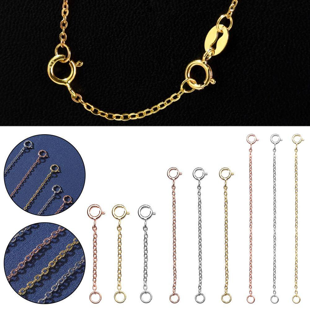 & Components Rose Gold Jewelry Accessories Extender Safety Chain Extender DIY for Bracelet Necklace