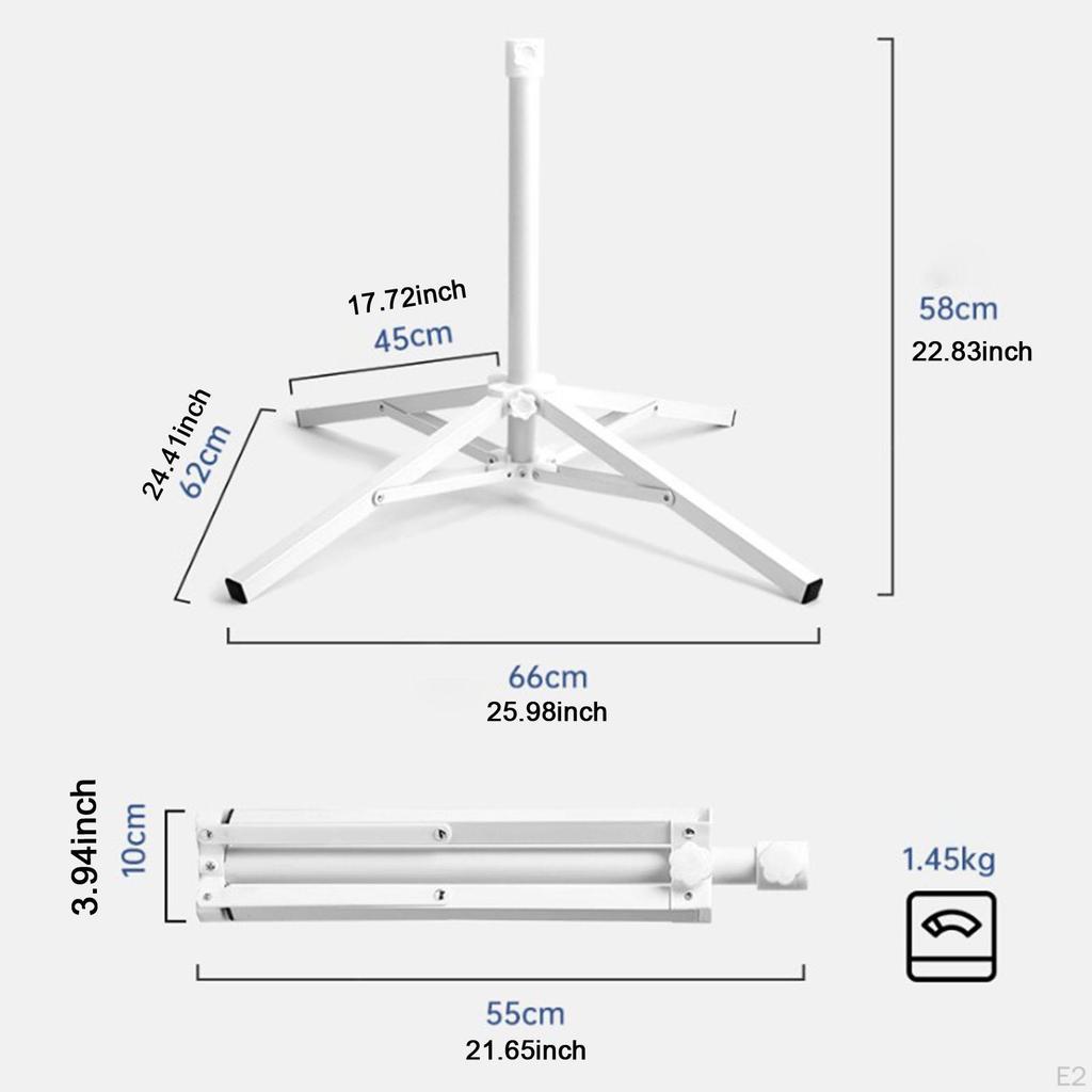 Складная основа для зонтика с четырьмя ножками, практичный зонт от солнца, многоцелевой для балкона и заднего двора