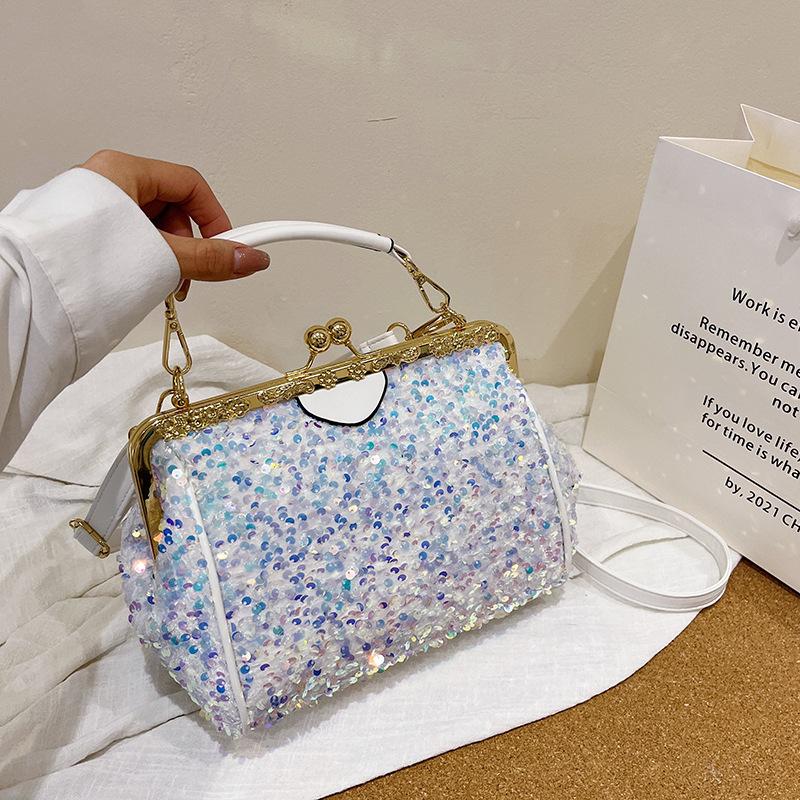 Сумка с пайетками Clip 2024, европейский и американский индивидуальный дизайн, знаменитости из Интернета, иностранный стиль, переносная сумка-мессенджер через плечо