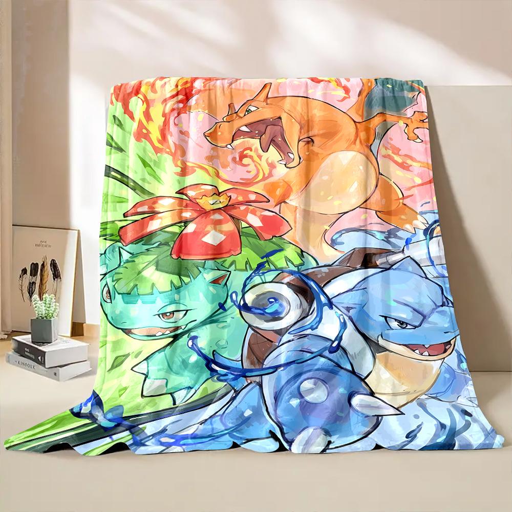 Japanese P0kem0n C-Charizard Cartoon Blanket for Children Sofa Throw Thin Blanket Bedroom Sofa Office All Seasons Gift Potdemiel