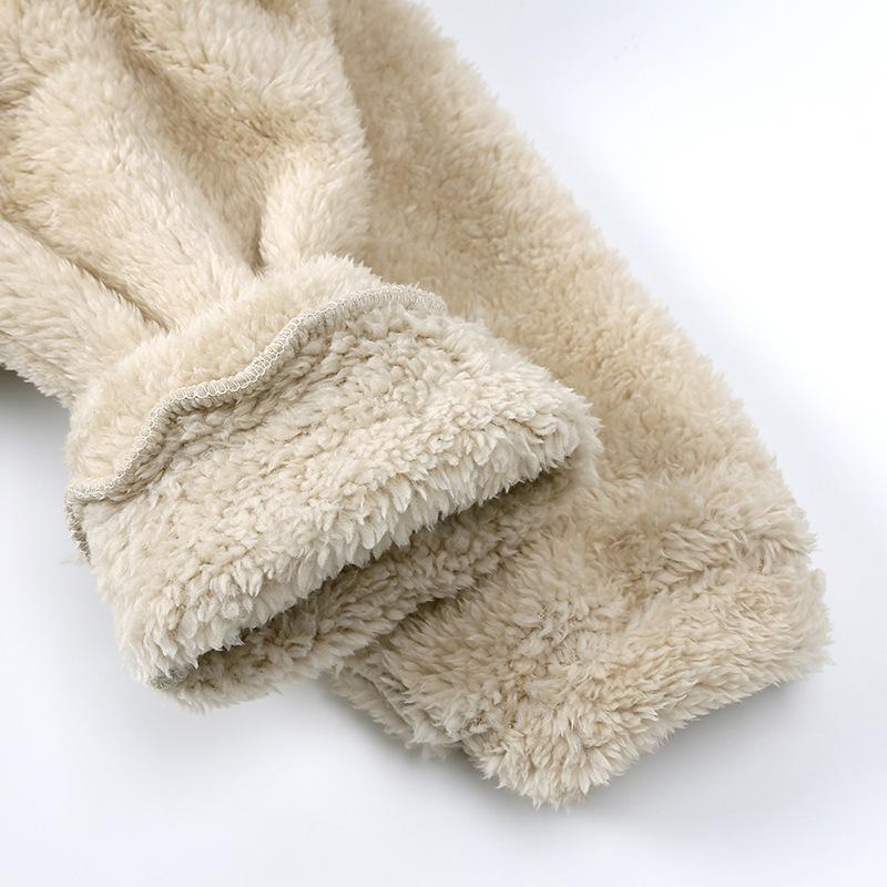 2025 Новое детское зимнее пальто из утолщенной овечьей шерсти для мальчиков и девочек, детская теплая толстовка с капюшоном