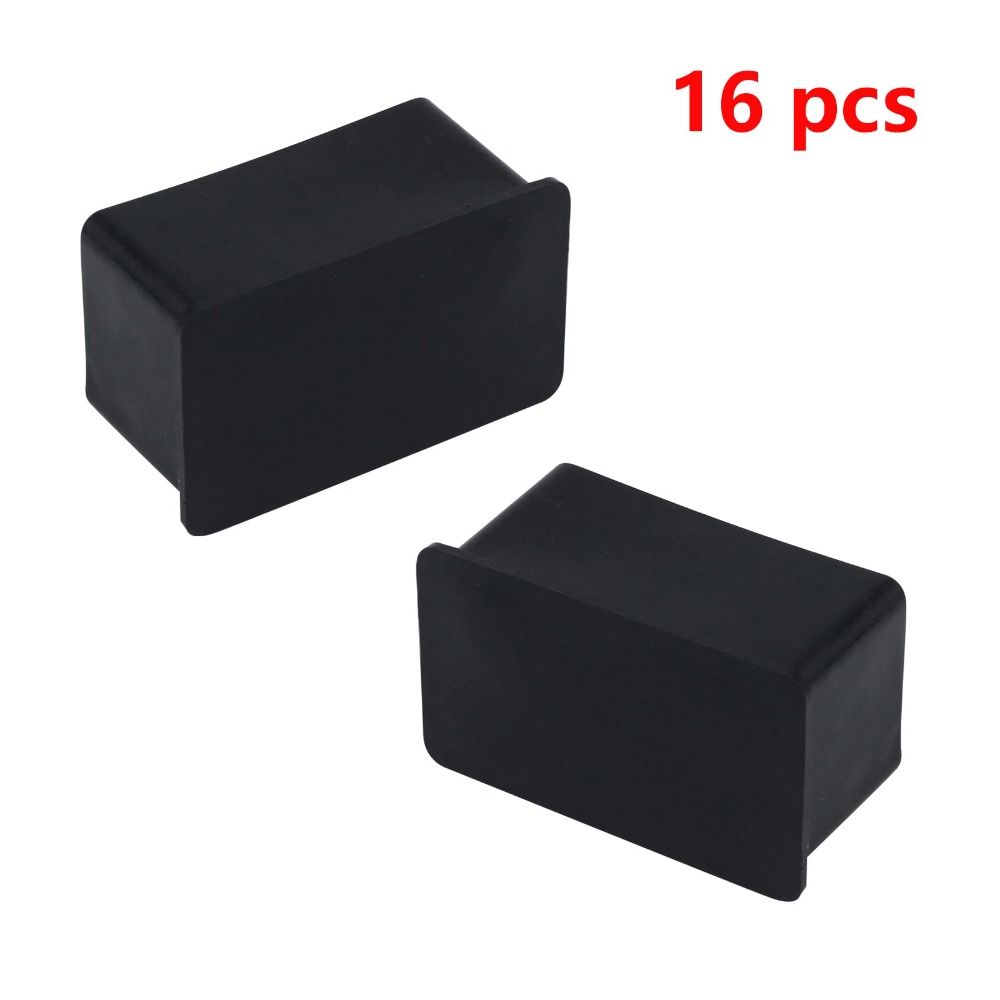 1/16 Pcs Rectangle Shaped Chair Leg Protectors Rubber Chair Leg Caps Hardwood Floors