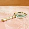 Handcrafted Brass Magnifier with Mother-of-Pearl Handle Perfect for Reading, , Nd Viewing Small Objects, Premium Gift