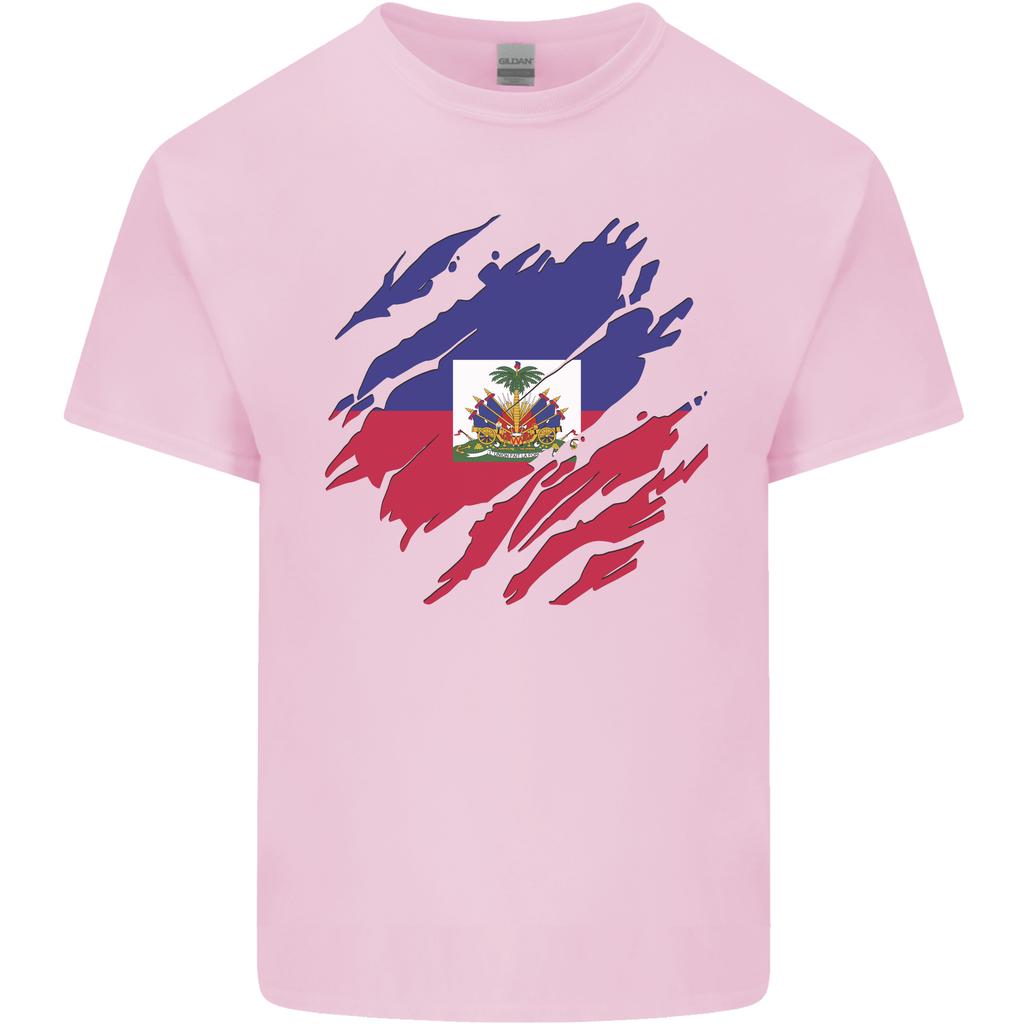 Torn Haiti Flag Haitian Day Football Unisexs Light Cotton TShirt