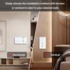 BSEED 1/2/3Gang Touch Light Switch With Power Socket 1Way Double EU Wall Sockets Dual Plug 16A Glass Panel Blue Backlight White