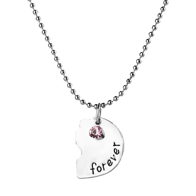 Bff Best Friend Froever Best Friend Heart Patchwork Necklace