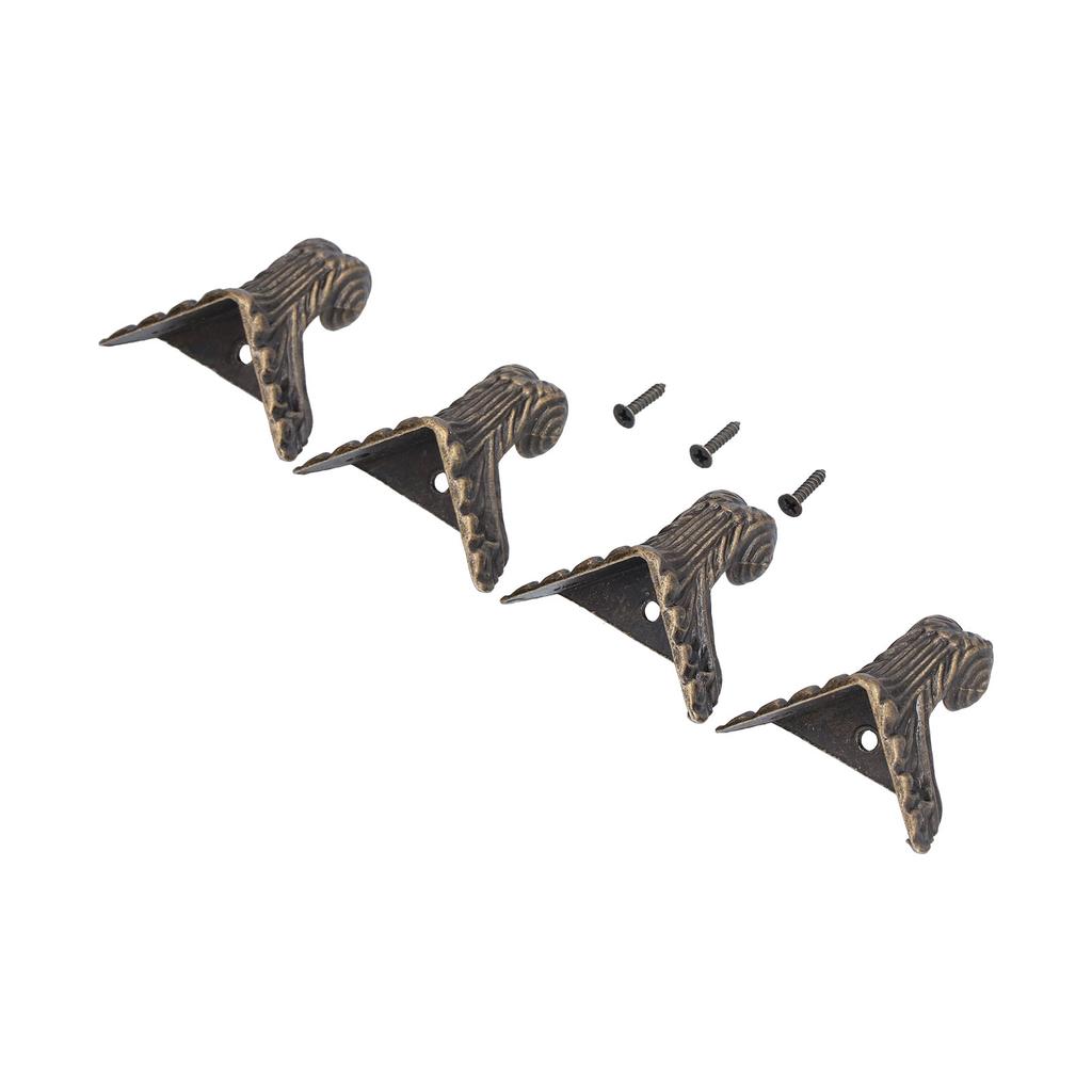 12 шт. Ножки для шкатулки для драгоценностей, античный элегантный внешний вид, прочный сплав премиум-класса, устойчивый к ржавчине, деревянный корпус