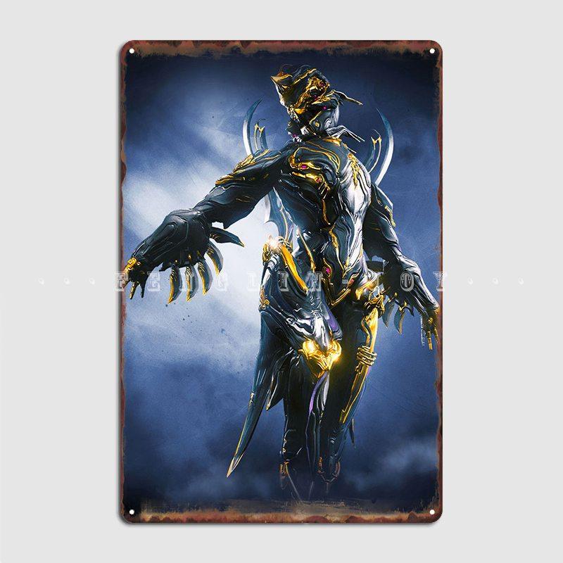 Warframe Zephyr Prime Metal Sign Pub Club Bar Classic Plaques Tin Sign Posters