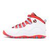 Air Jordan 10 Retro BG 'City Pack - Chicago' (Unisex) white / lt crmsn-unvrsty bl-blk Kids' Basketball Shoes 310806 114