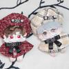niannyyhouse 10cm Plush Clothes Set with Poncho, Hat, and Shawl for Cotton Doll Dress-Up (Red)