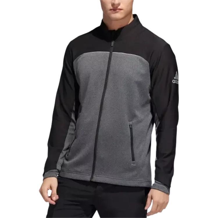 adidas Куртка мужская с воротником-стойкой, удобная, модная, водонепроницаемая, черная CY7449