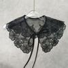1pc Sexy Lace Fake Collar Shirt Shawl Flower Crochet Neckline Collars Women Detachable Collar Half Shirt Faux Collar Lace Fabric