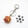 1 набор DND Hollow Metal Dice Keyring 20-гранный многогранный брелок для игры в РПГ