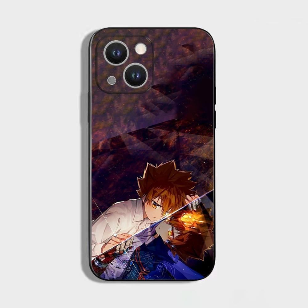 Чехол для телефона Katekyo Hitman Reborn для iPhone 16,15,14,13,12,11 Plus,Pro Max,XS,X,XR,SE,Mini,8,7, Мягкий силиконовый черный чехол